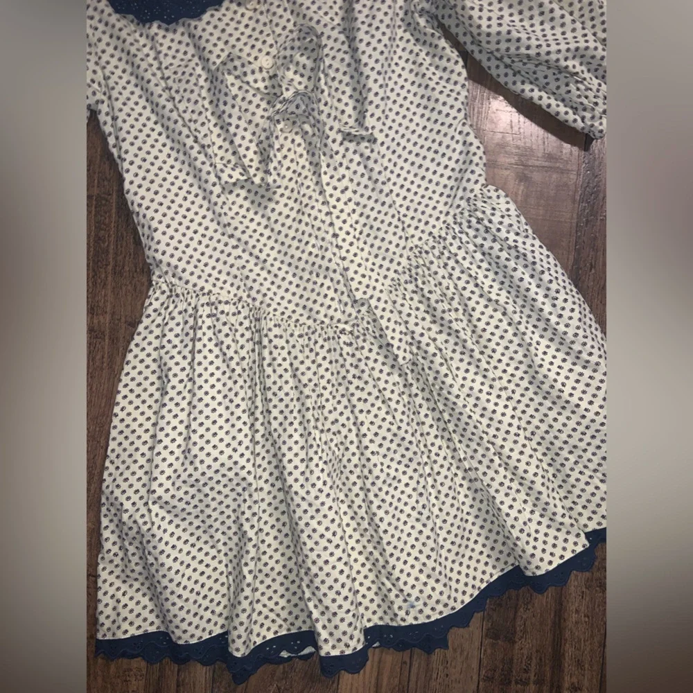 Nwot free people need to know collared lace mini dress khaki $189 boho fall - Picture 10 of 10